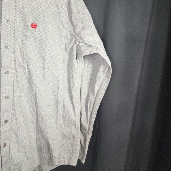 Cinch Mens Classic Geometric Print Long Sleeve Button Down Shirt Size M Western - Picture 3 of 6